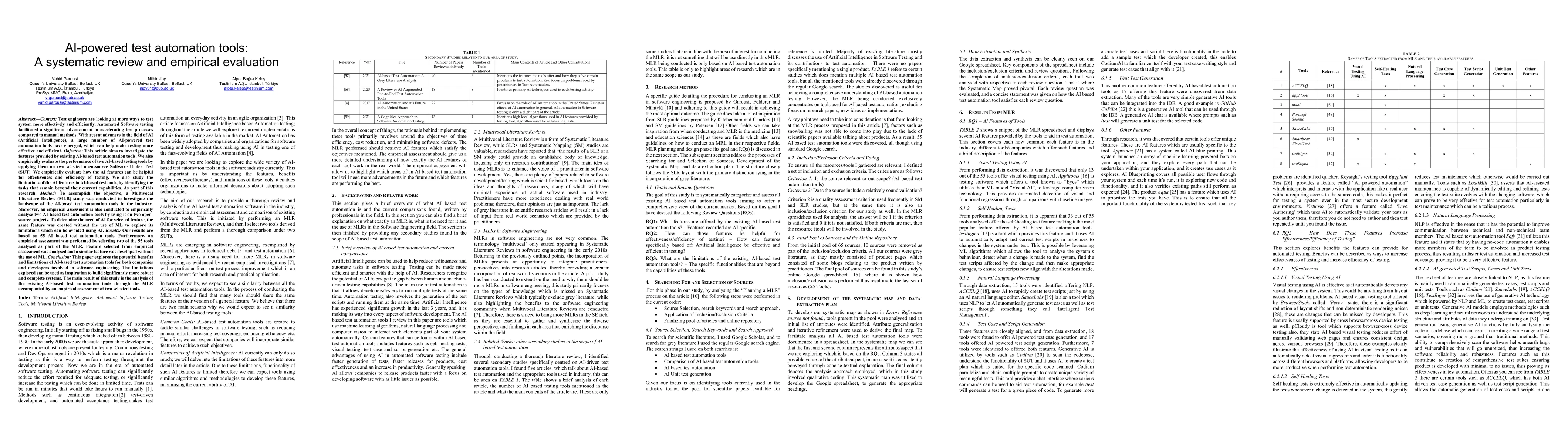 Thumbnail for AI-powered test automation tools: A systematic review and empirical
  evaluation