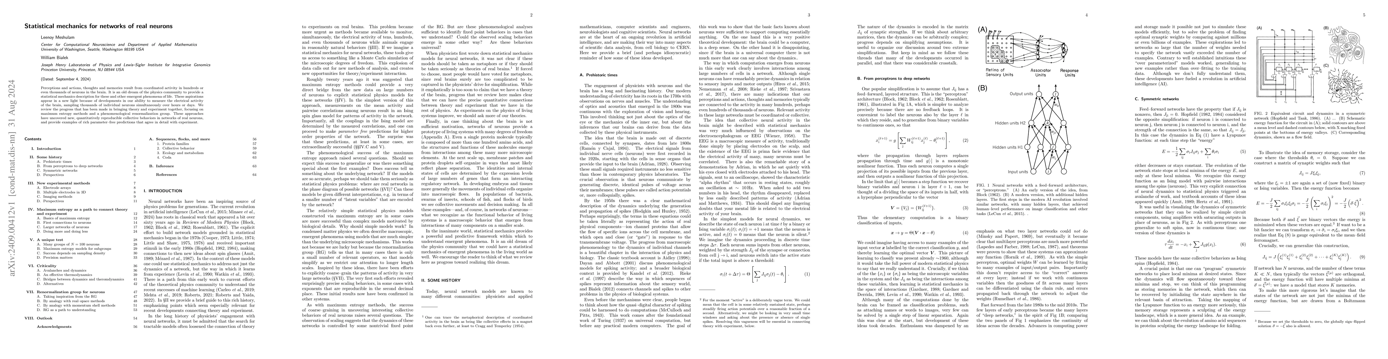 Thumbnail for Statistical mechanics for networks of real neurons
