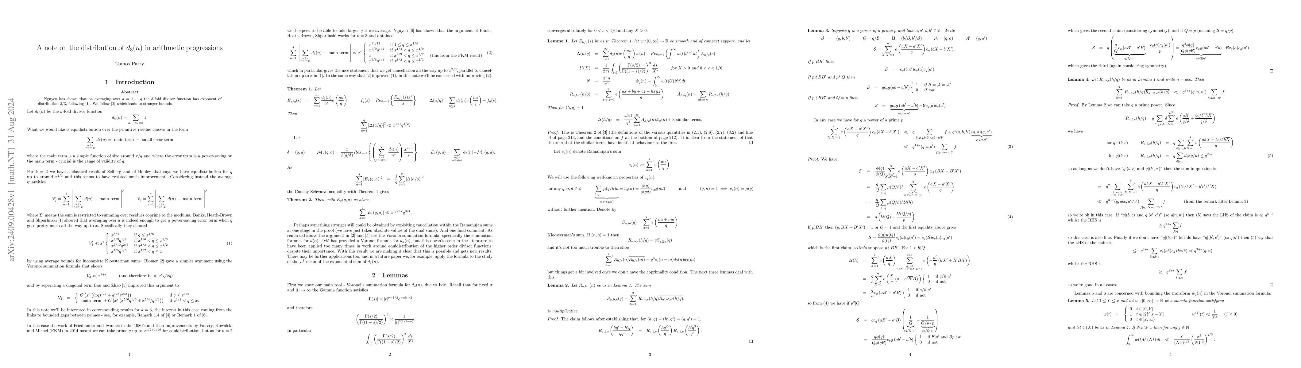 Thumbnail for A note on the distribution of $d_3(n)$ in arithmetic progressions