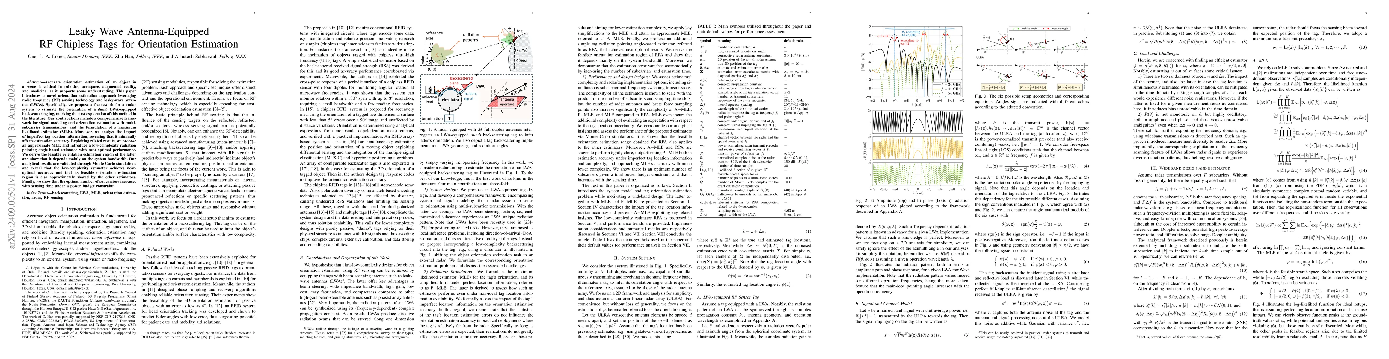 Thumbnail for Leaky Wave Antenna-Equipped RF Chipless Tags for Orientation Estimation