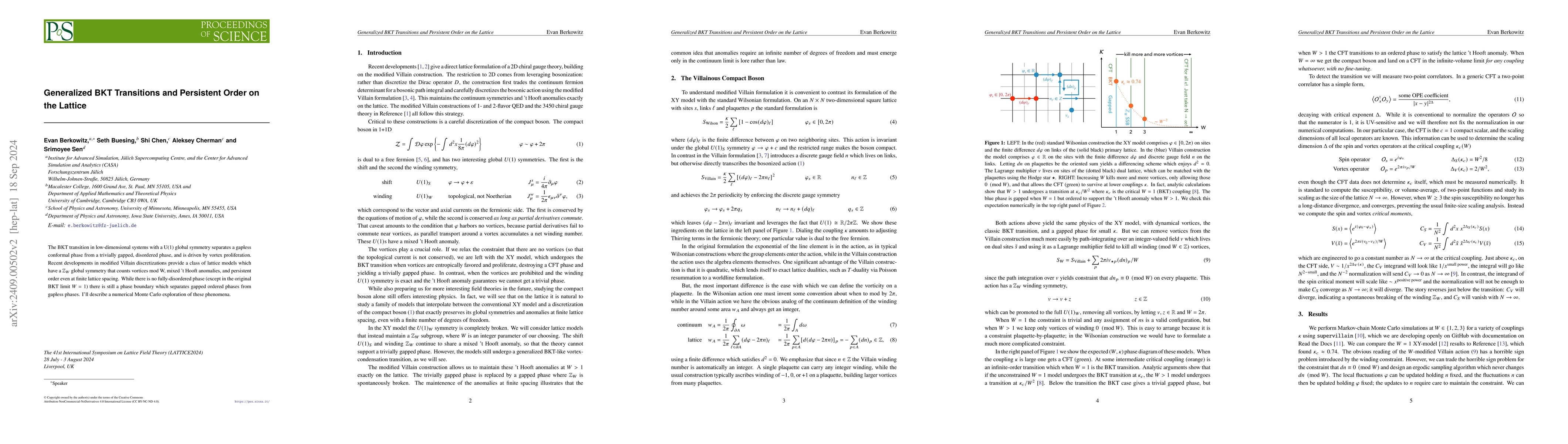 Thumbnail for Generalized BKT Transitions and Persistent Order on the Lattice