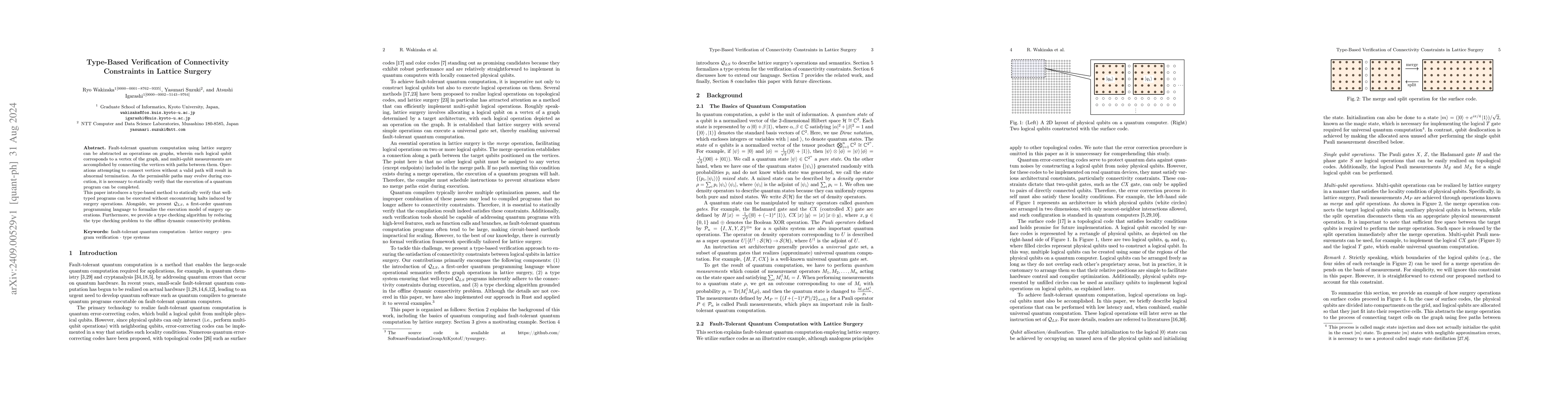 Thumbnail for Type-Based Verification of Connectivity Constraints in Lattice Surgery