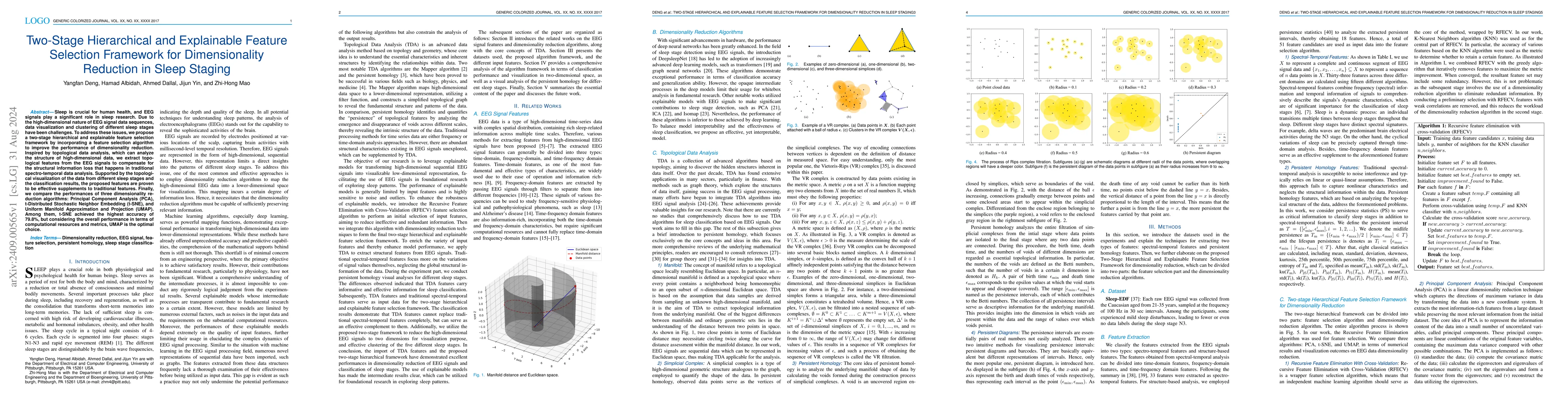 Thumbnail for Two-Stage Hierarchical and Explainable Feature Selection Framework for
  Dimensionality Reduction in Sleep Staging