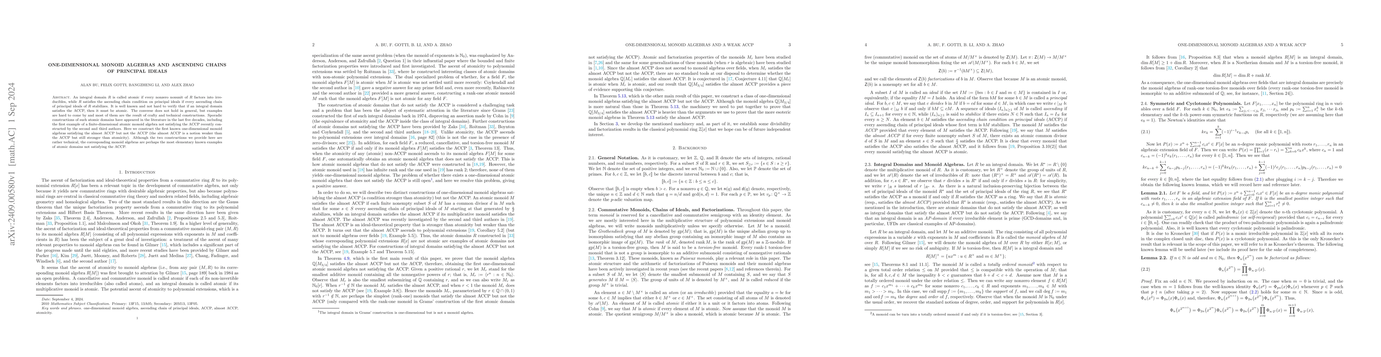 Thumbnail for One-dimensional monoid algebras and ascending chains of principal ideals