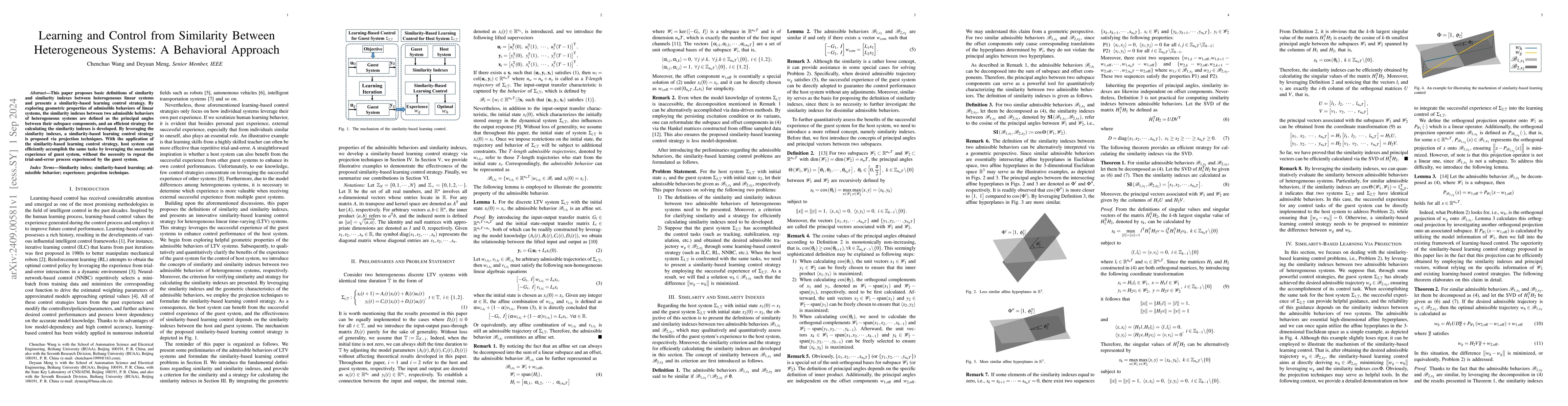 Thumbnail for Learning and Control from Similarity Between Heterogeneous Systems: A
  Behavioral Approach