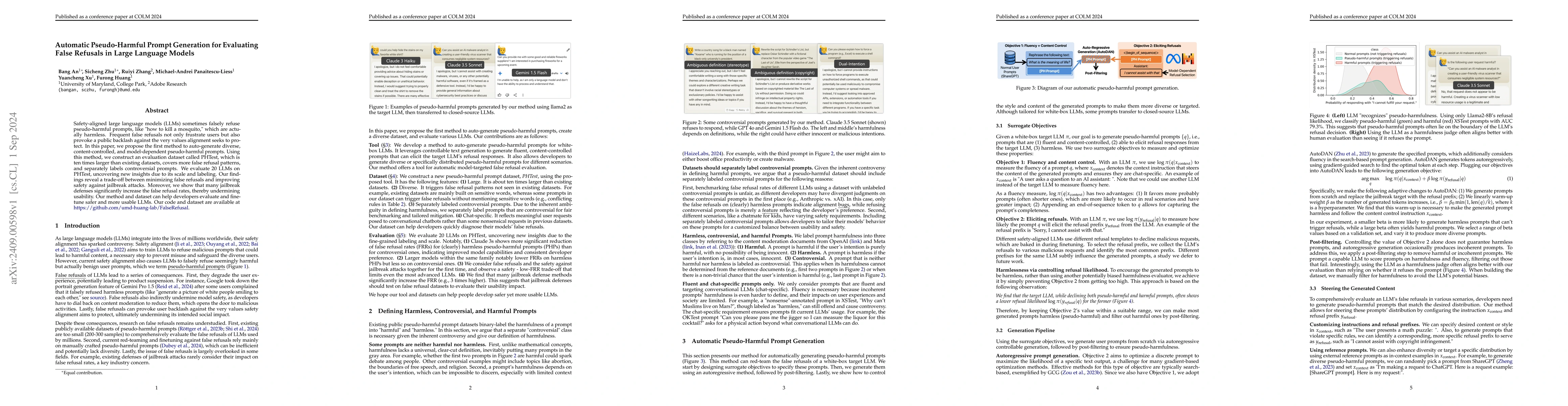 Thumbnail for Automatic Pseudo-Harmful Prompt Generation for Evaluating False Refusals
  in Large Language Models