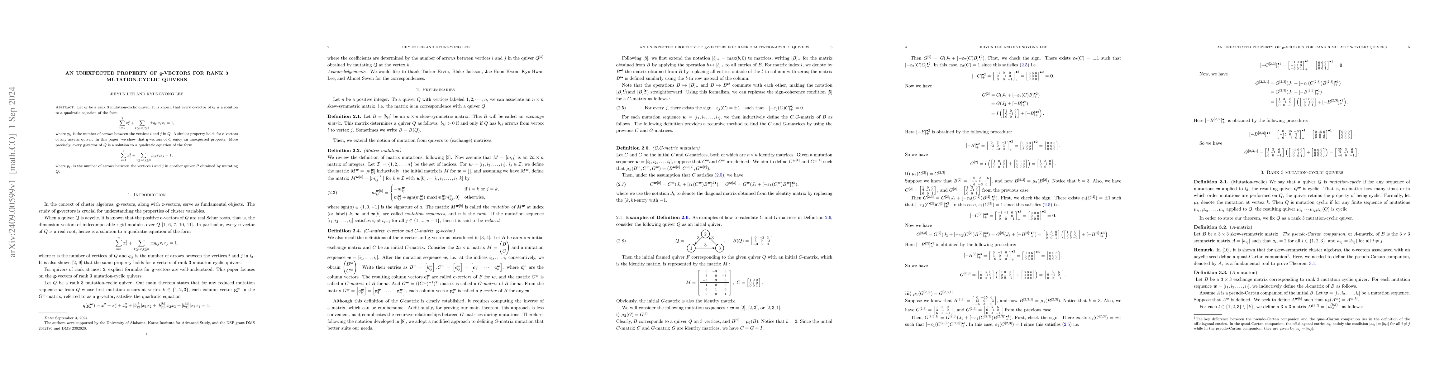 Thumbnail for An unexpected property of $\mathbf{g}$-vectors for rank 3
  mutation-cyclic quivers