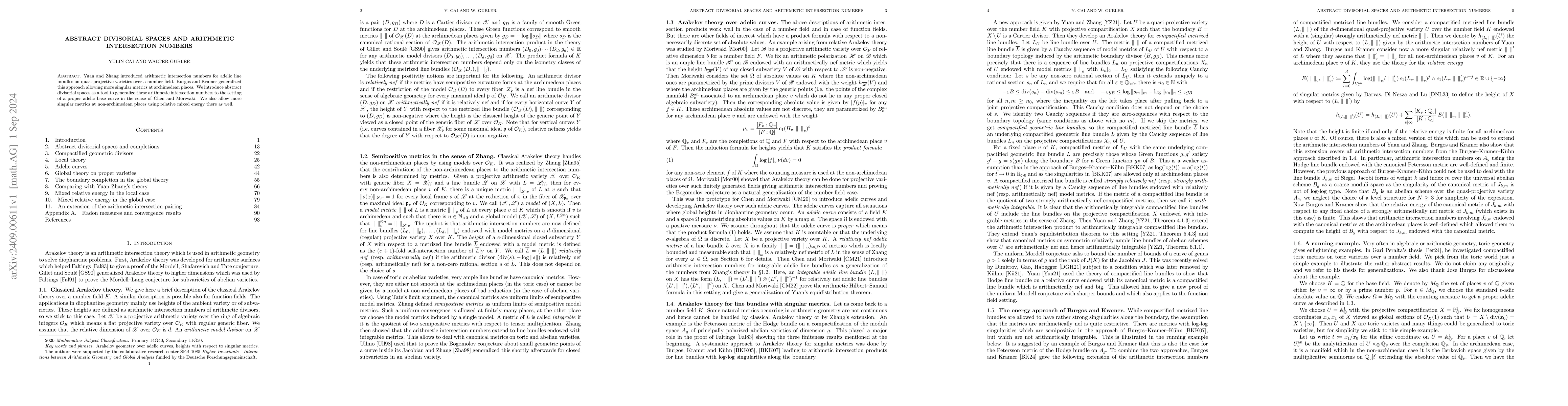Thumbnail for Abstract divisorial spaces and arithmetic intersection numbers