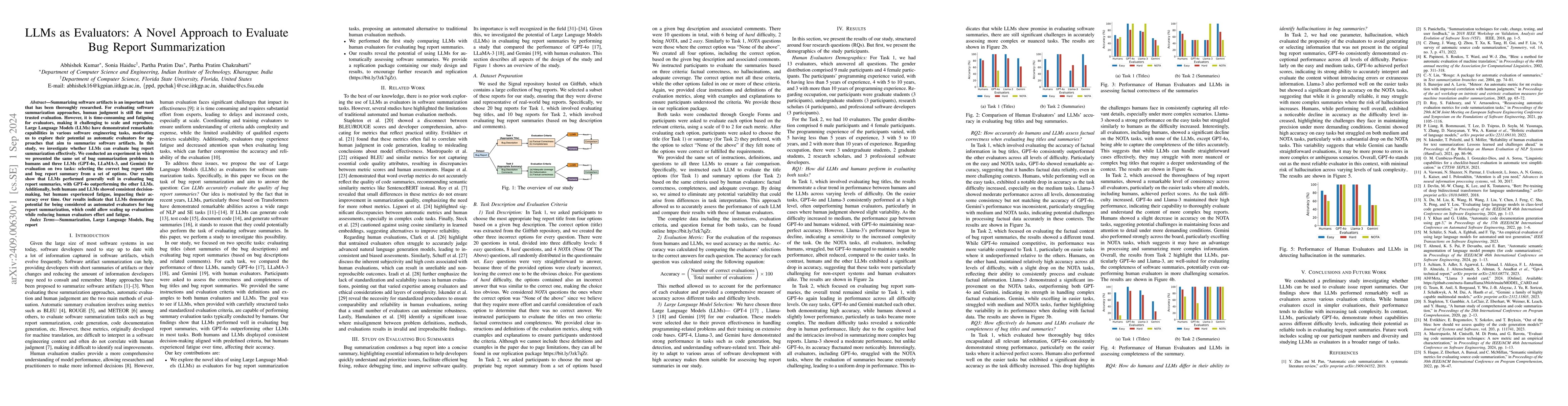 Thumbnail for LLMs as Evaluators: A Novel Approach to Evaluate Bug Report
  Summarization