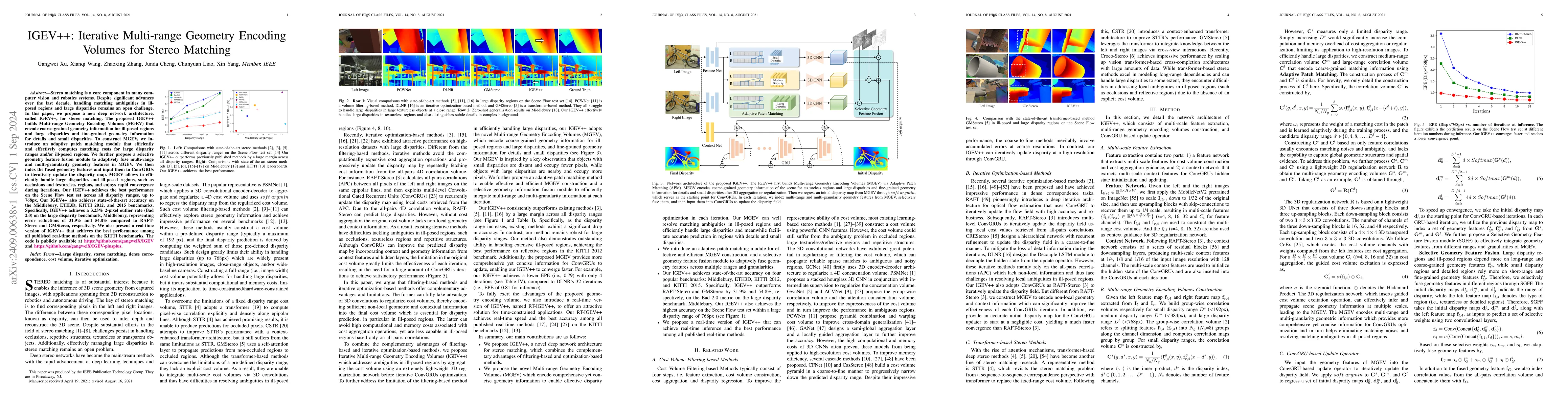 Thumbnail for IGEV++: Iterative Multi-range Geometry Encoding Volumes for Stereo
  Matching