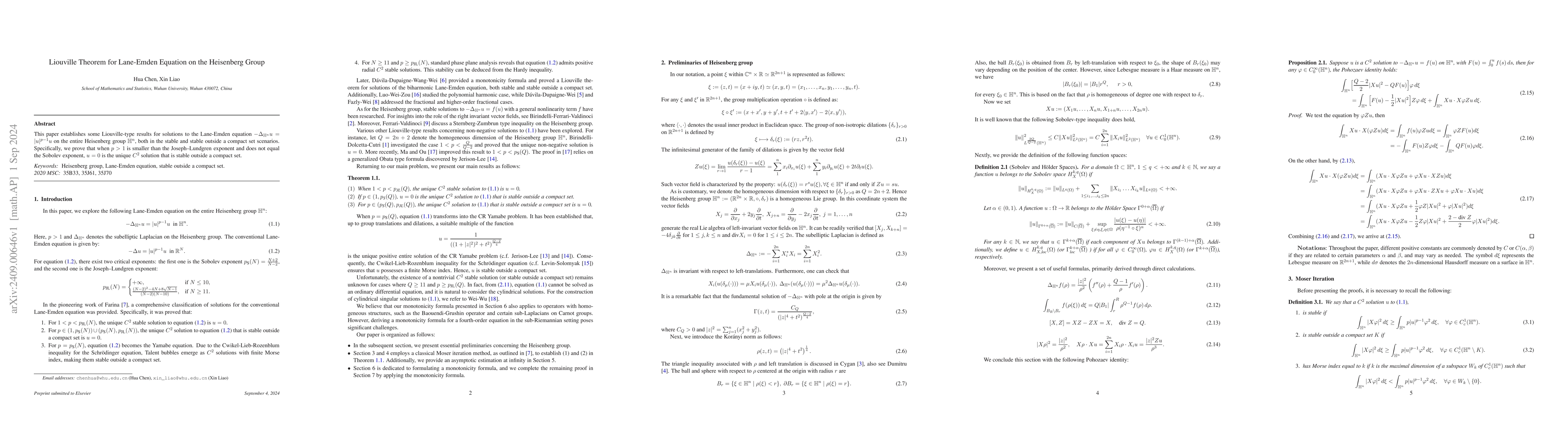 Thumbnail for Liouville Theorem for Lane-Emden Equation on the Heisenberg Group