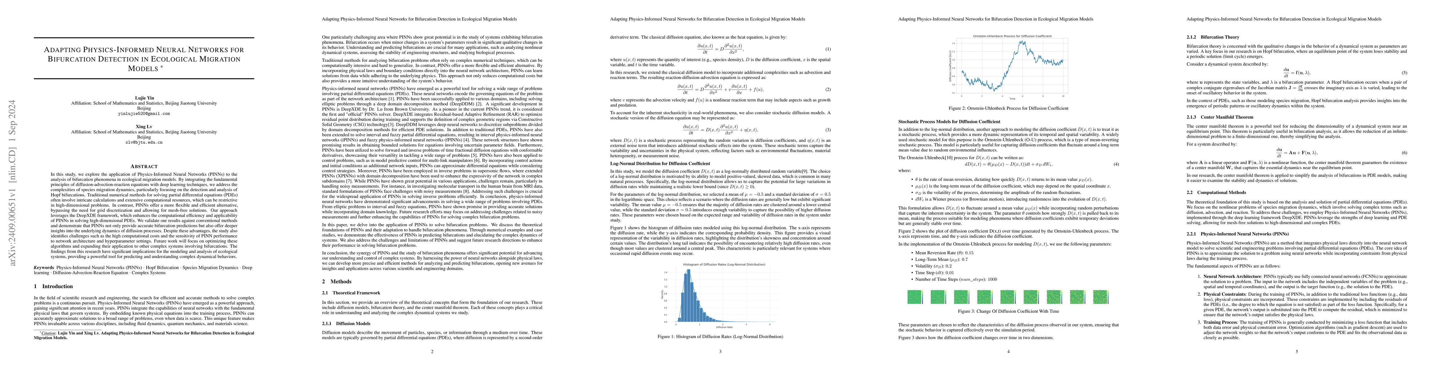 Thumbnail for Adapting Physics-Informed Neural Networks for Bifurcation Detection in
  Ecological Migration Models