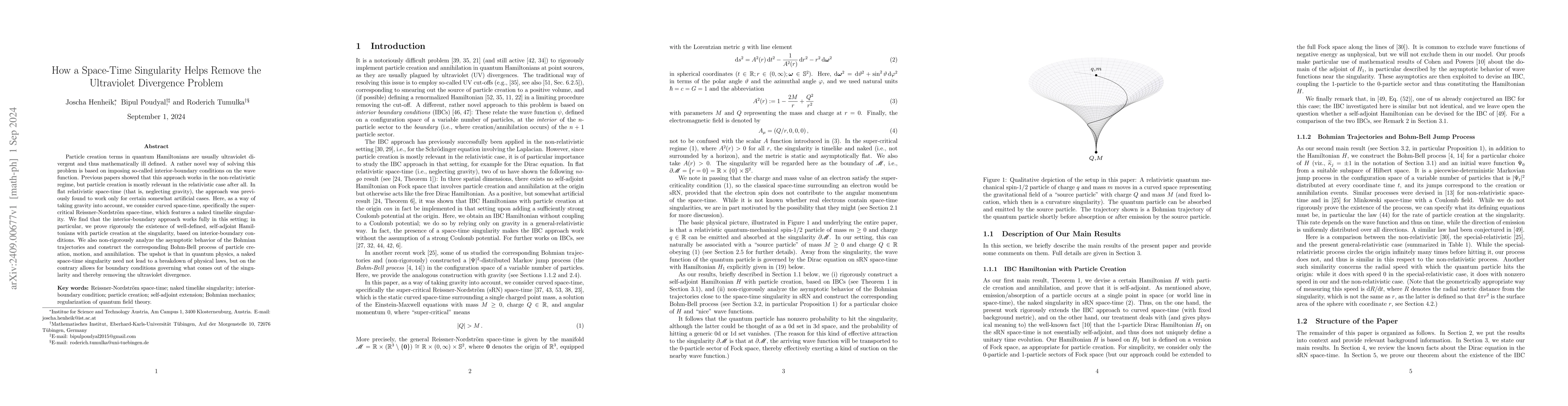 Thumbnail for How a Space-Time Singularity Helps Remove the Ultraviolet Divergence
  Problem
