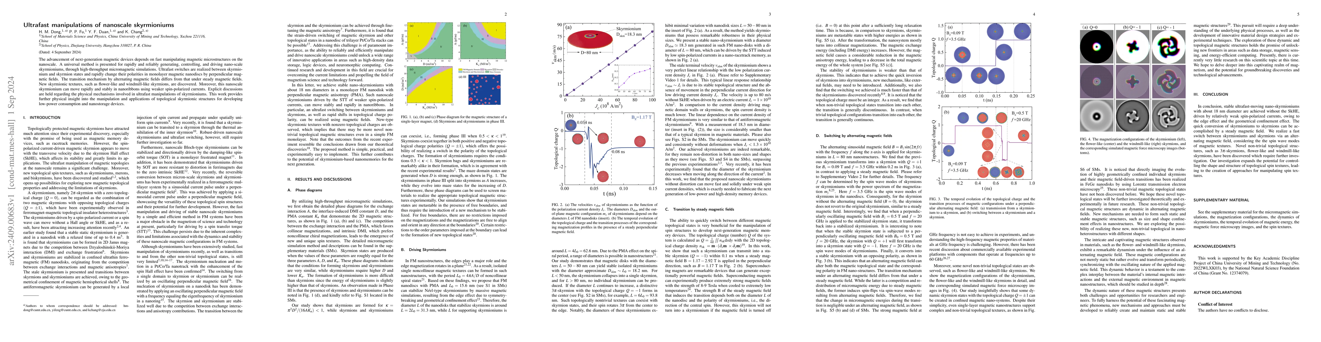 Thumbnail for Ultrafast manipulations of nanoscale skyrmioniums