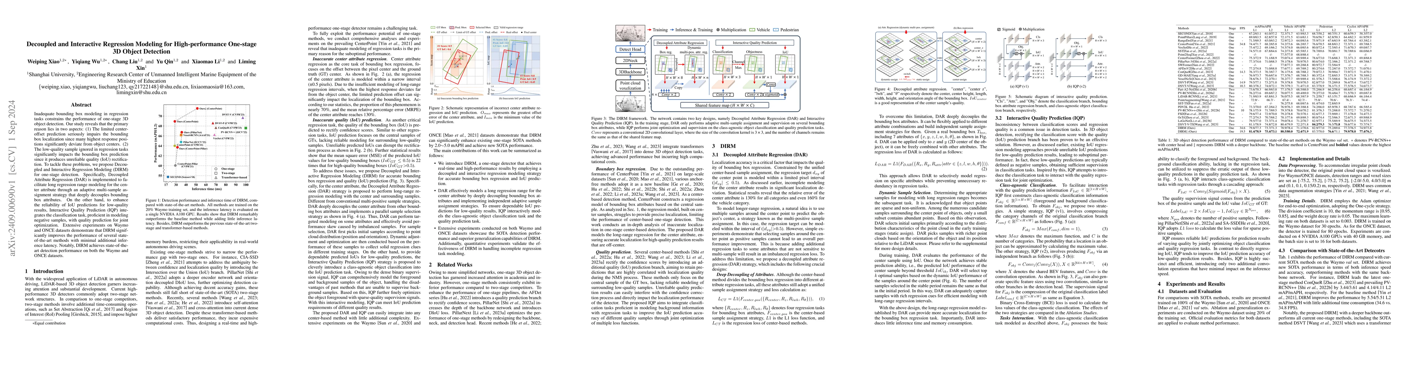 Thumbnail for Decoupled and Interactive Regression Modeling for High-performance
  One-stage 3D Object Detection