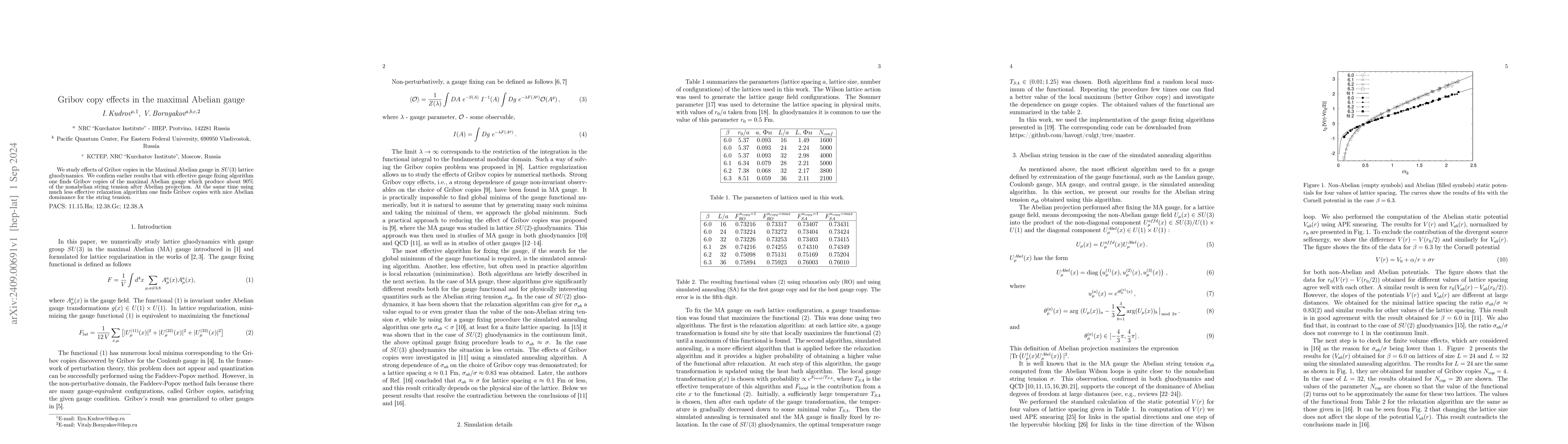 Thumbnail for Gribov copy effects in the maximal Abelian gauge