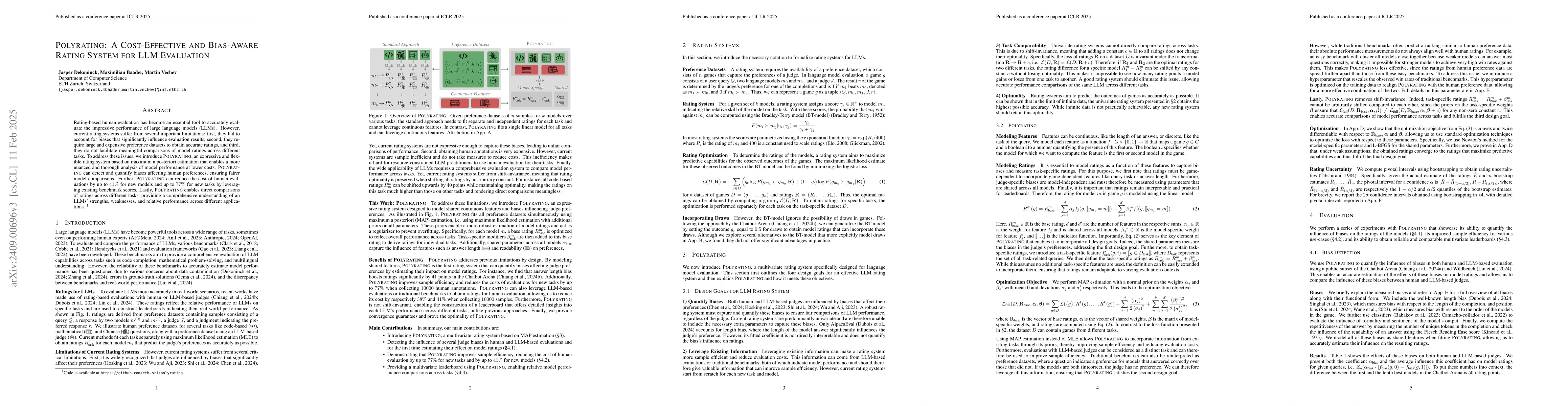 Thumbnail for Polyrating: A Cost-Effective and Bias-Aware Rating System for LLM
  Evaluation