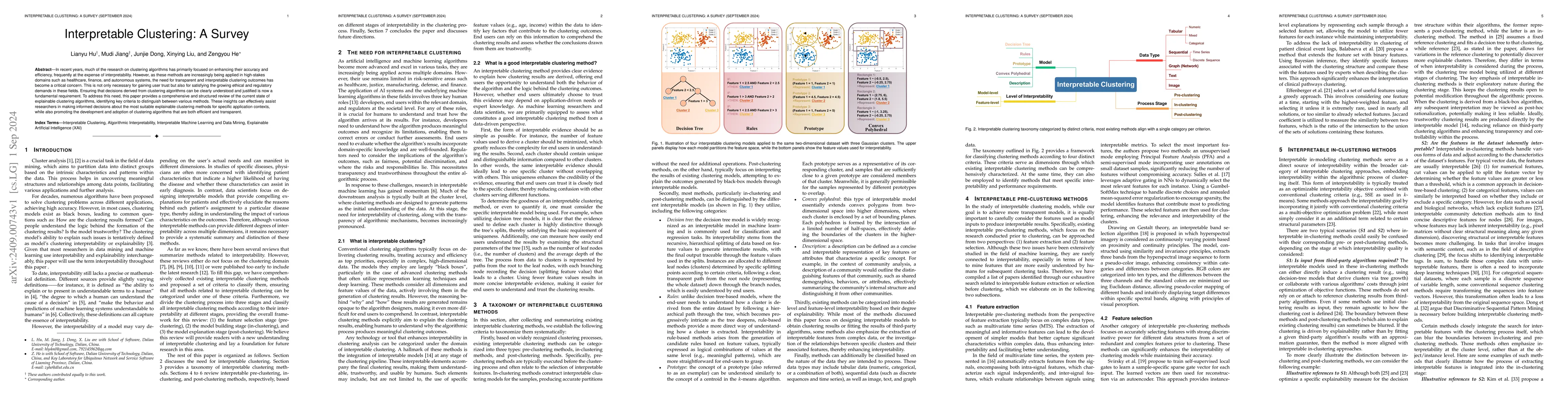 Thumbnail for Interpretable Clustering: A Survey