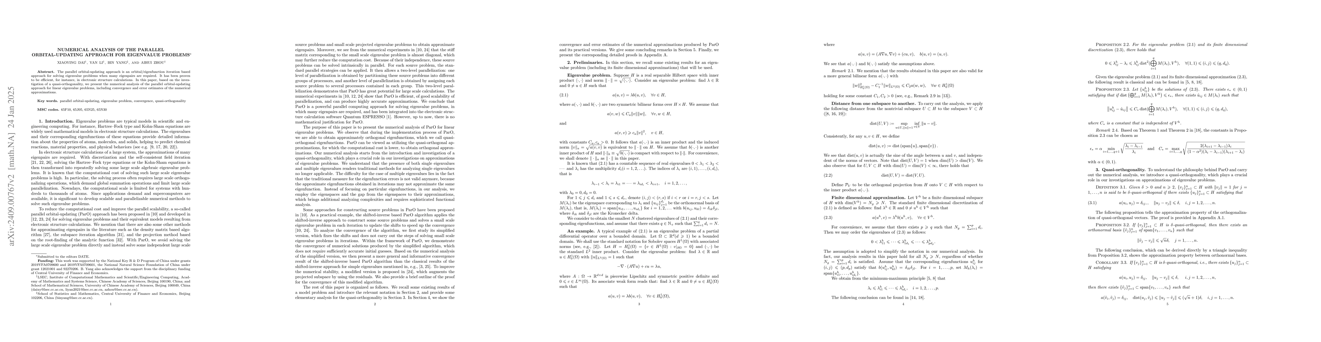 Thumbnail for Numerical Analysis of the Parallel Orbital-Updating Approach for
  Eigenvalue Problems