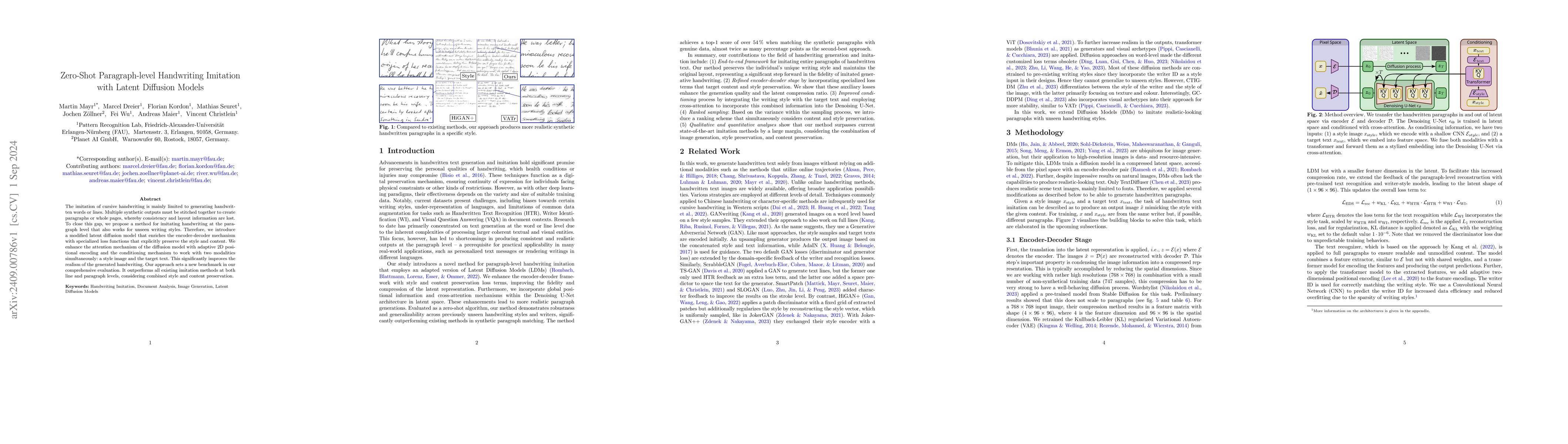 Thumbnail for Zero-Shot Paragraph-level Handwriting Imitation with Latent Diffusion
  Models