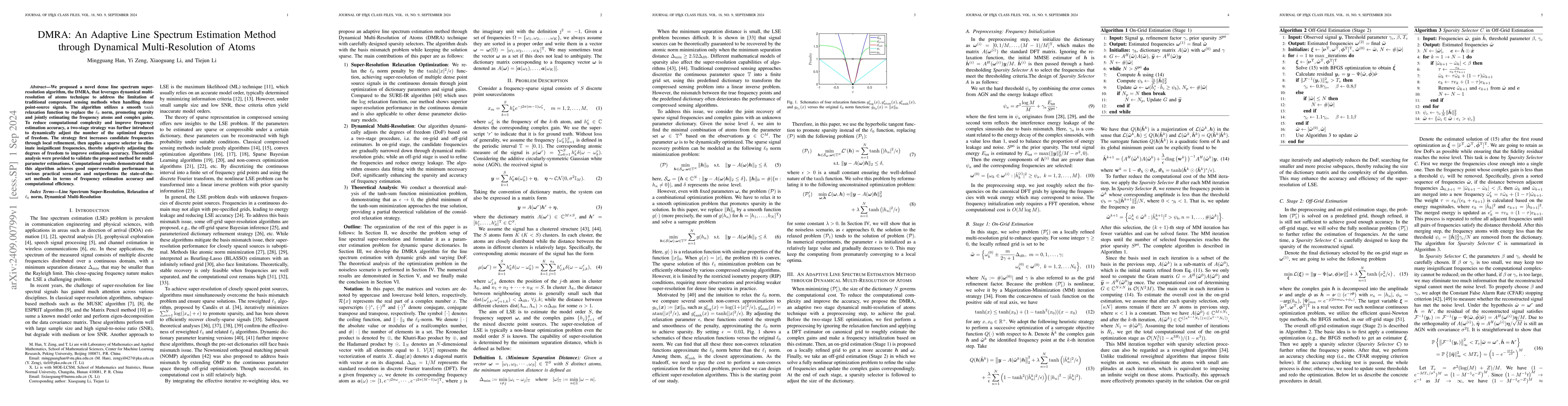 Thumbnail for DMRA: An Adaptive Line Spectrum Estimation Method through Dynamical
  Multi-Resolution of Atoms