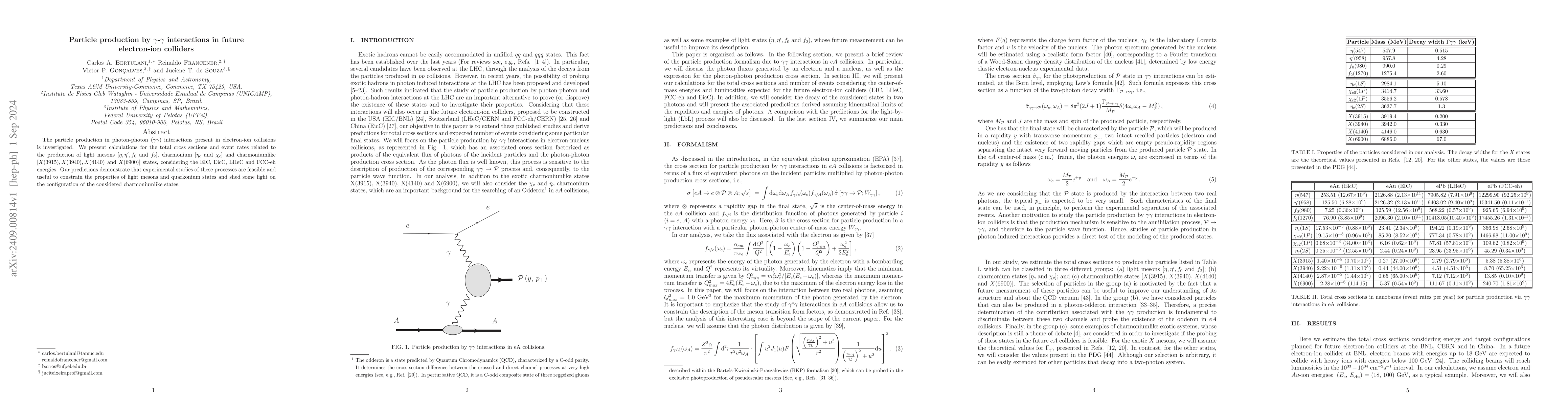 Thumbnail for Particle production by $γ$-$γ$ interactions in future
  electron-ion colliders