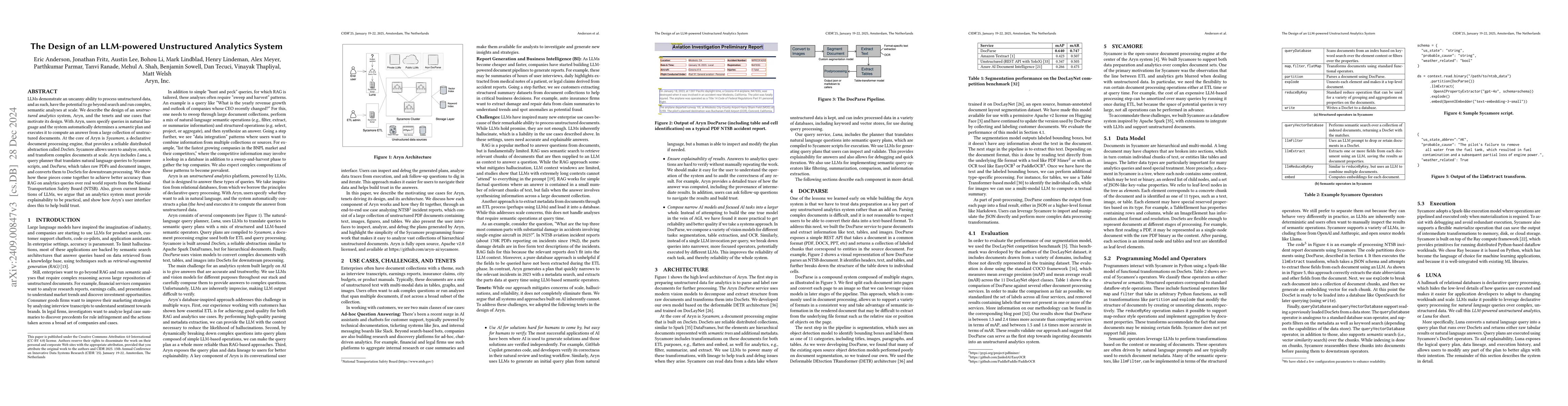 Thumbnail for The Design of an LLM-powered Unstructured Analytics System