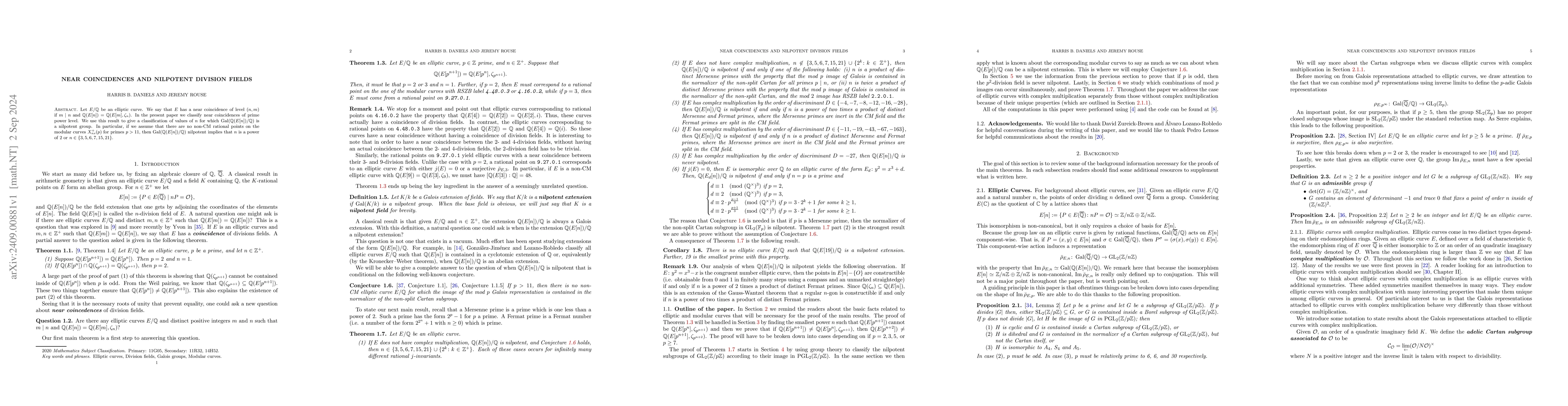 Thumbnail for Near coincidences and nilpotent division fields
