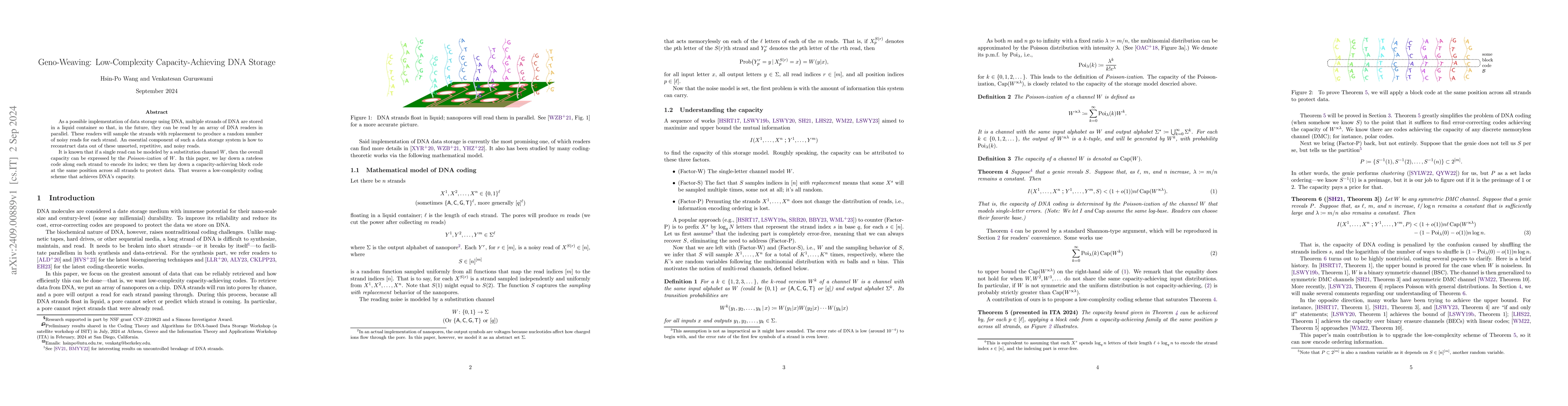 Thumbnail for Geno-Weaving: Low-Complexity Capacity-Achieving DNA Storage