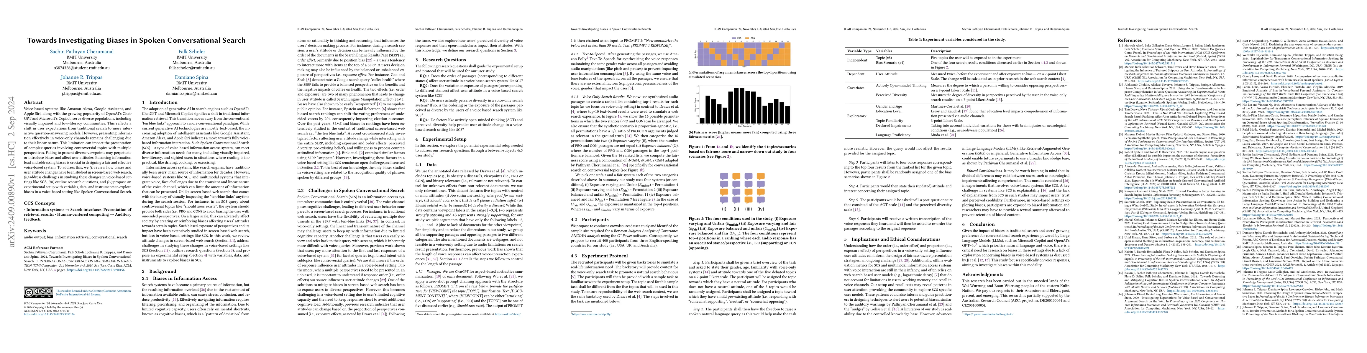Thumbnail for Towards Investigating Biases in Spoken Conversational Search