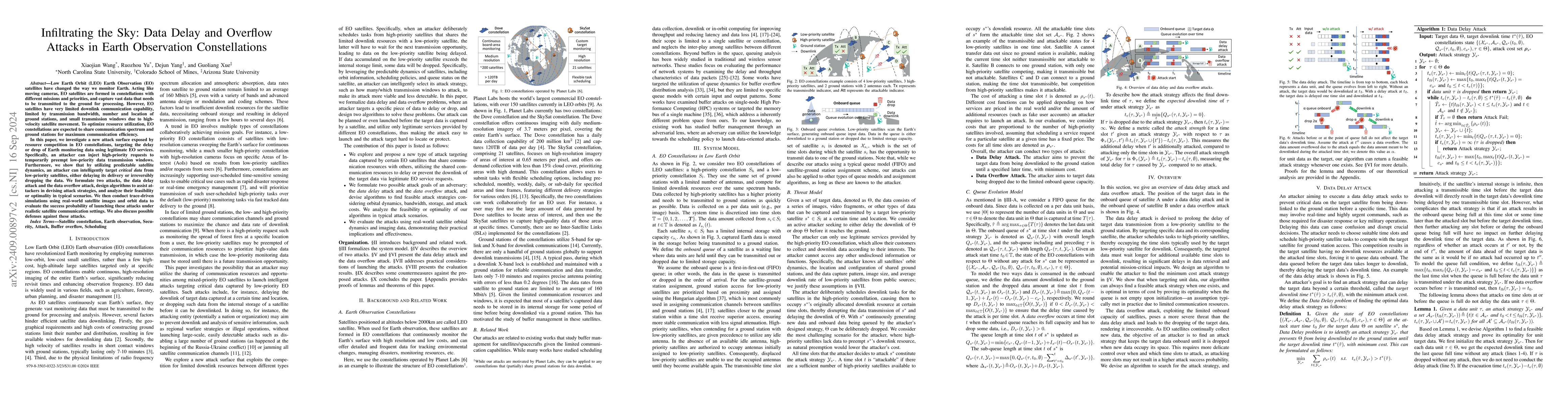 Thumbnail for Infiltrating the Sky: Data Delay and Overflow Attacks in Earth
  Observation Constellations