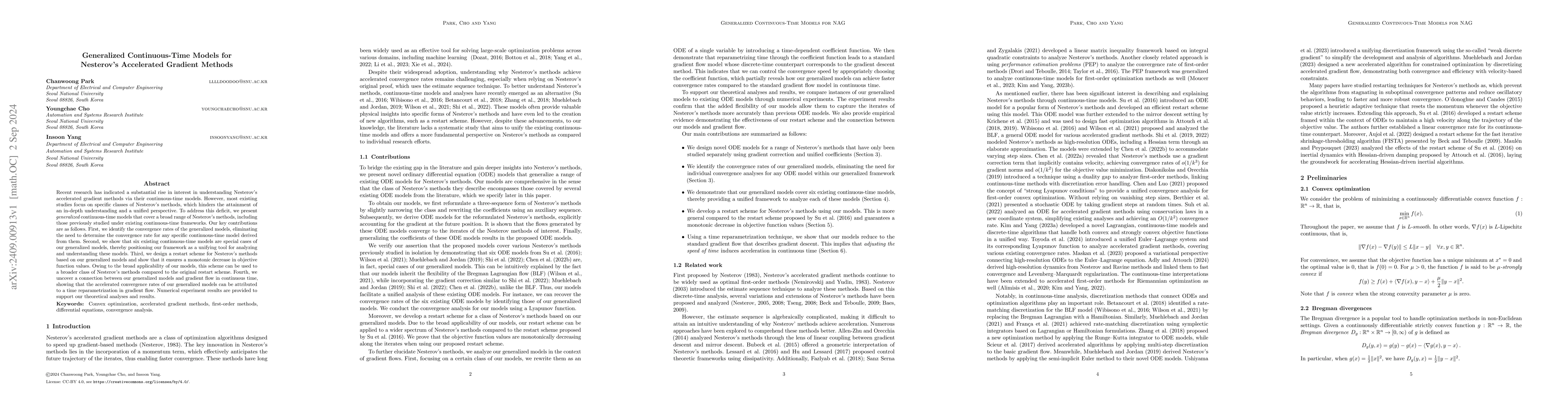 Thumbnail for Generalized Continuous-Time Models for Nesterov's Accelerated Gradient
  Methods