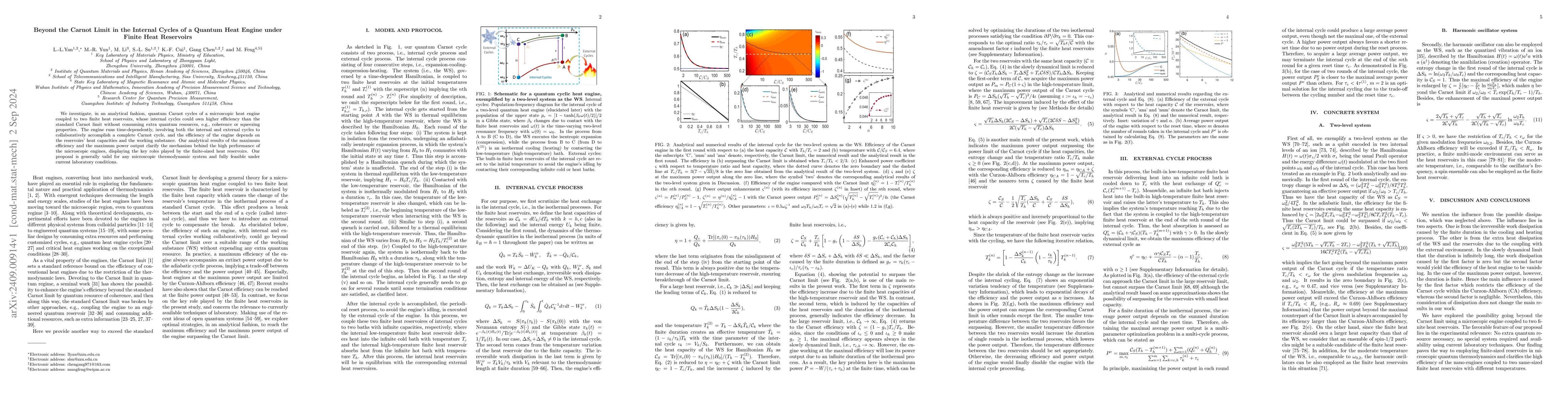 Thumbnail for Beyond the Carnot Limit in the Internal Cycles of a Quantum Heat Engine
  under Finite Heat Reservoirs
