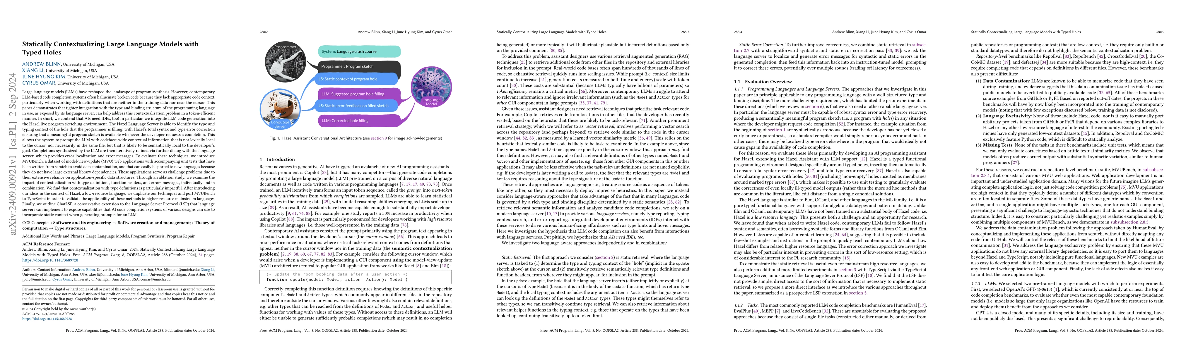 Thumbnail for Statically Contextualizing Large Language Models with Typed Holes