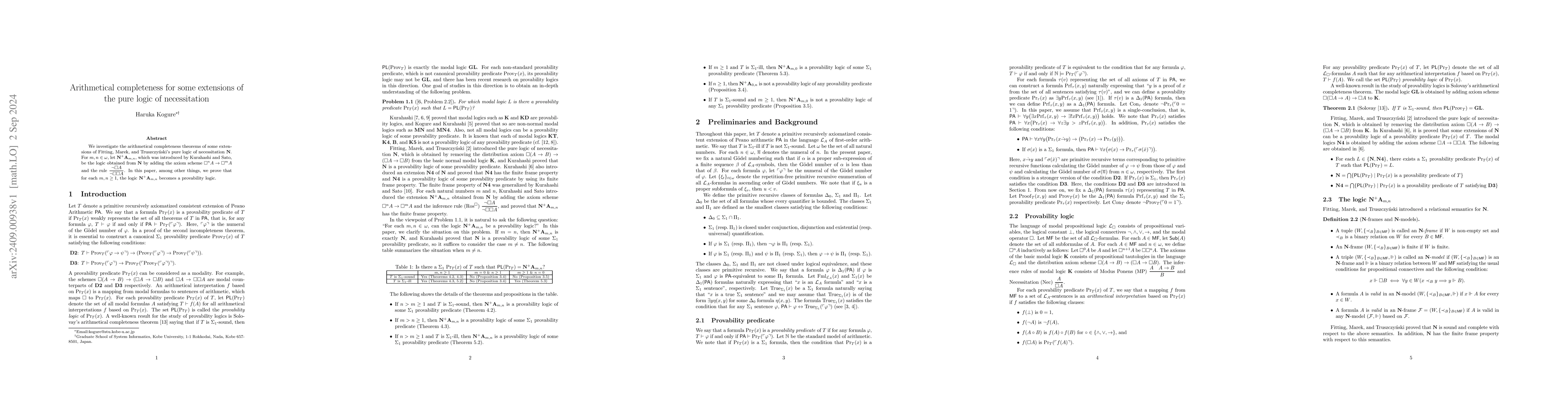 Thumbnail for Arithmetical completeness for some extensions of the pure logic of
  necessitation