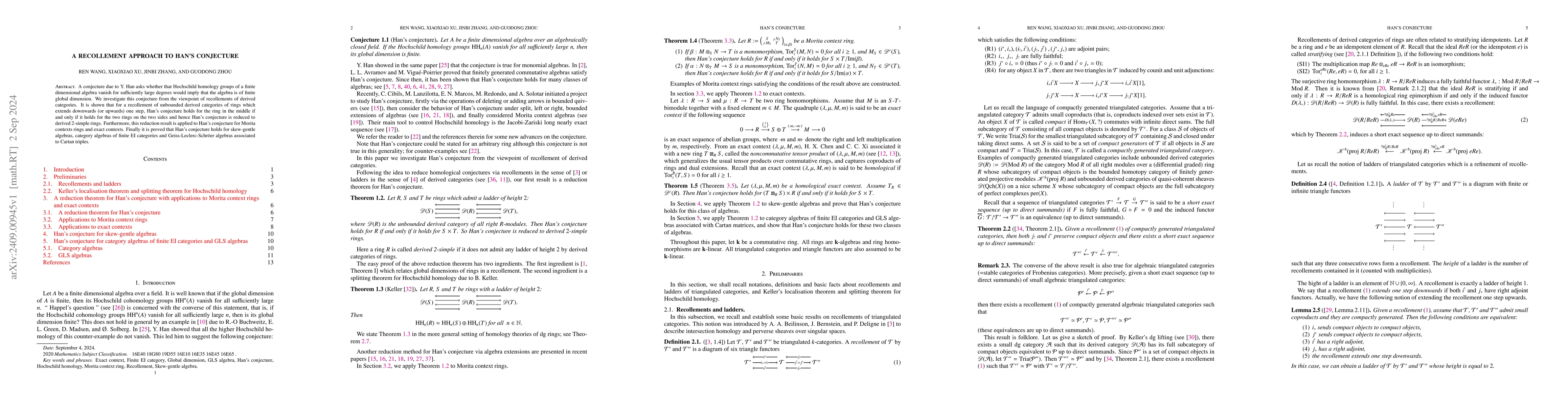 Thumbnail for A recollement approach to Han's conjecture