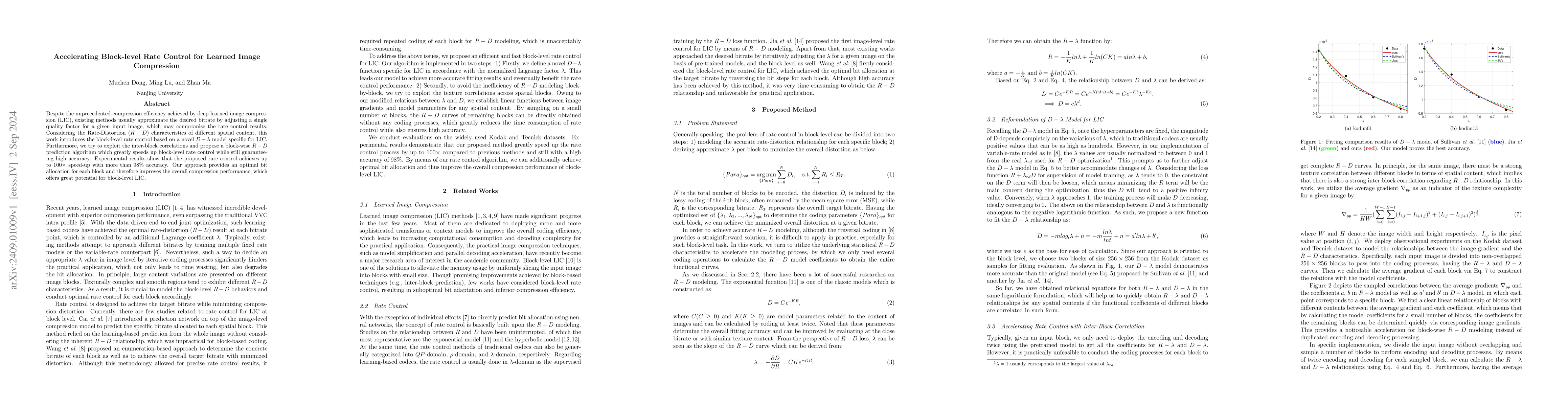 Thumbnail for Accelerating block-level rate control for learned image compression