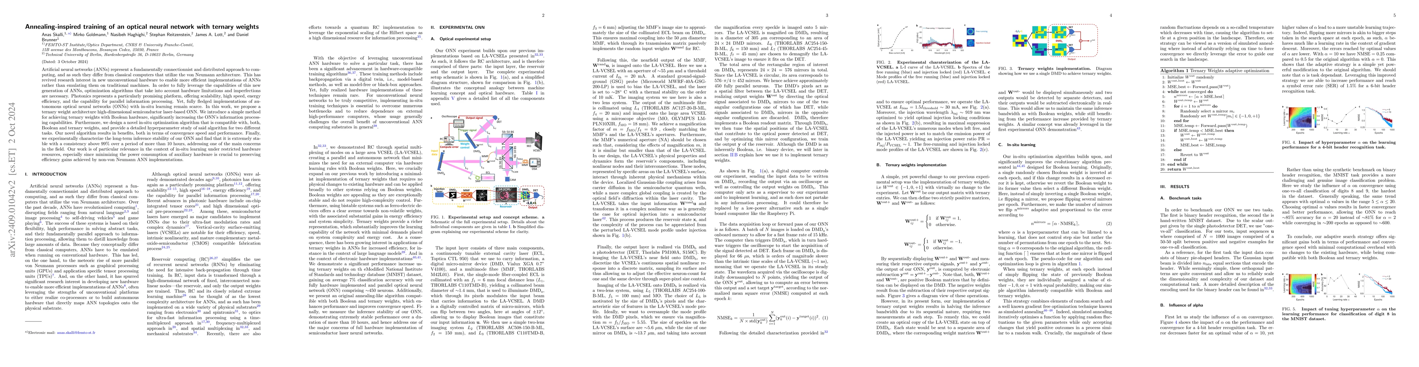 Thumbnail for Annealing-inspired training of an optical neural network with ternary
  weights