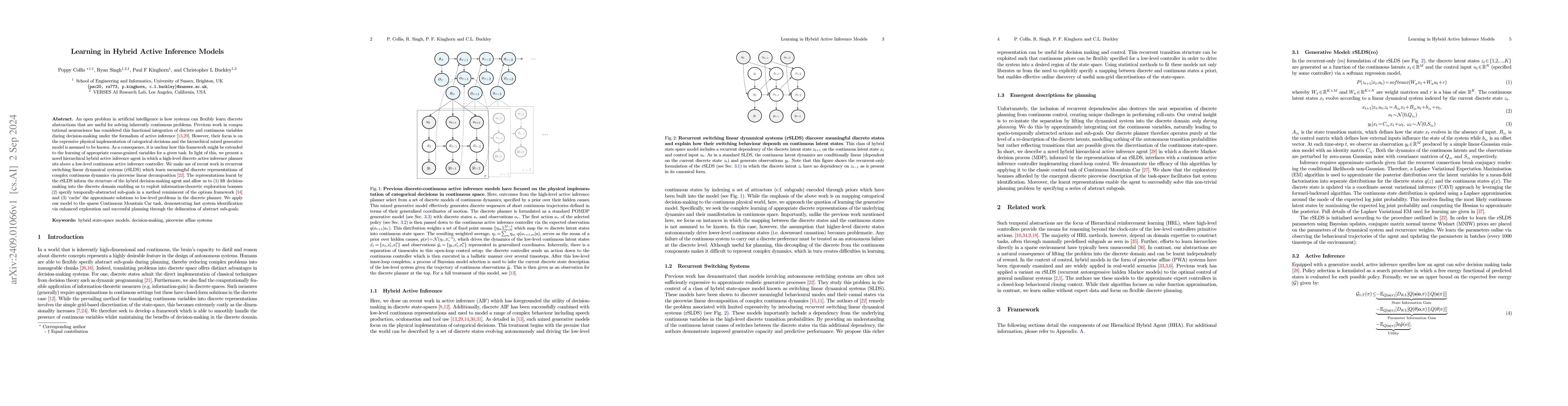 Thumbnail for Learning in Hybrid Active Inference Models