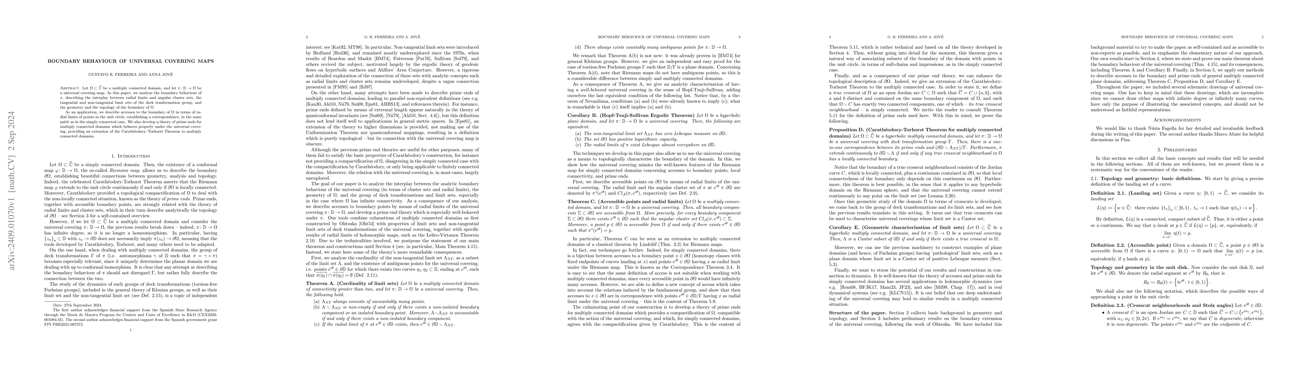 Thumbnail for Boundary behaviour of universal covering maps