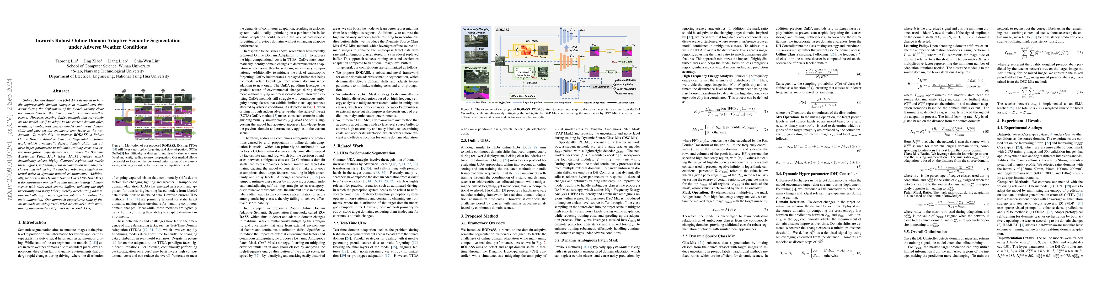 Thumbnail for Towards Robust Online Domain Adaptive Semantic Segmentation under
  Adverse Weather Conditions