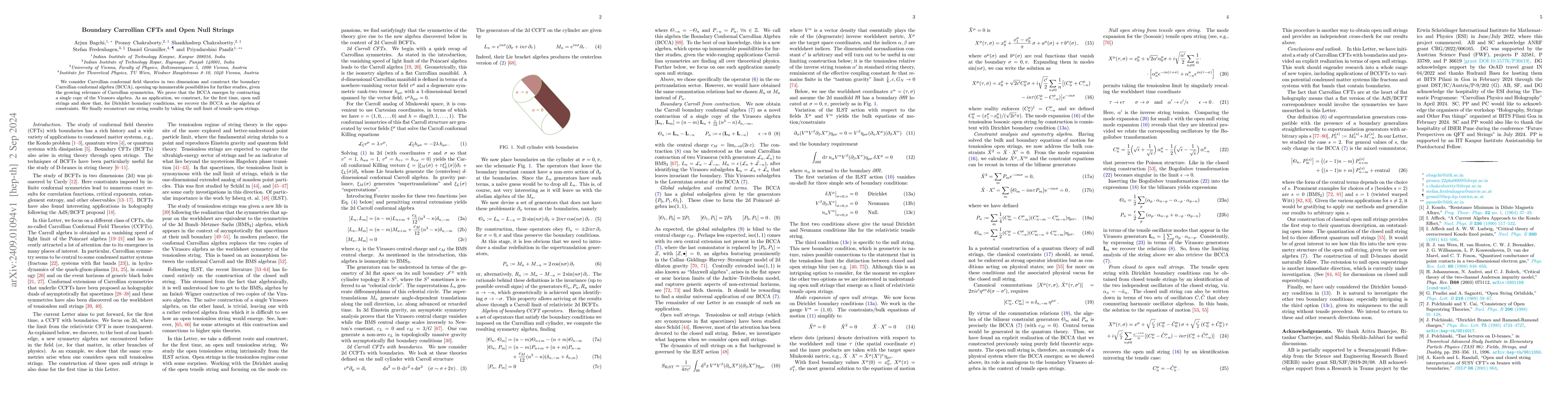 Thumbnail for Boundary Carrollian CFTs and Open Null Strings