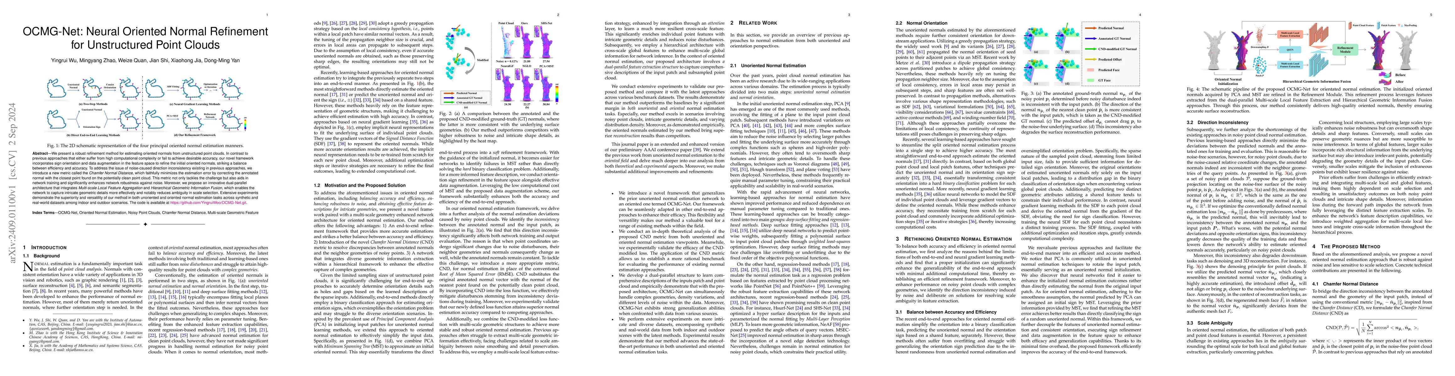 Thumbnail for OCMG-Net: Neural Oriented Normal Refinement for Unstructured Point
  Clouds