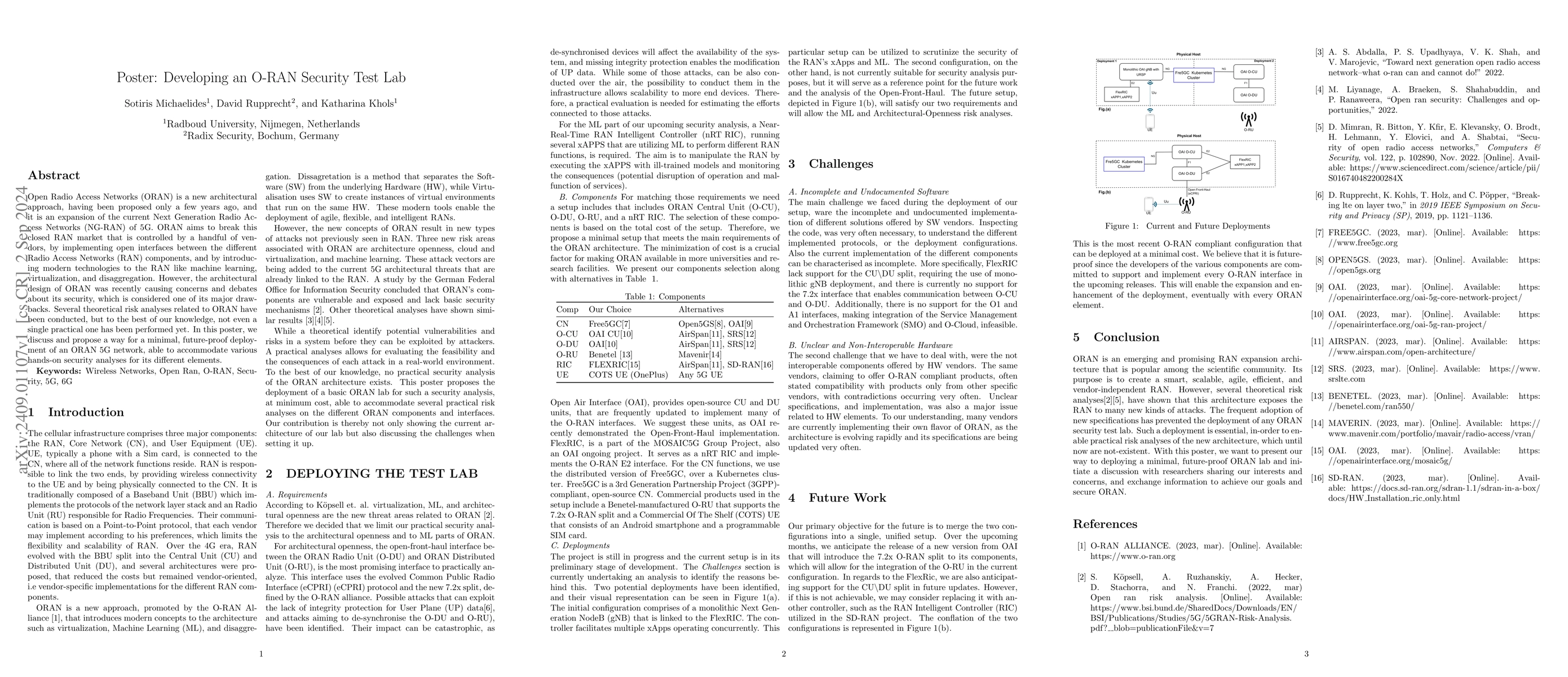 Thumbnail for Poster: Developing an O-RAN Security Test Lab