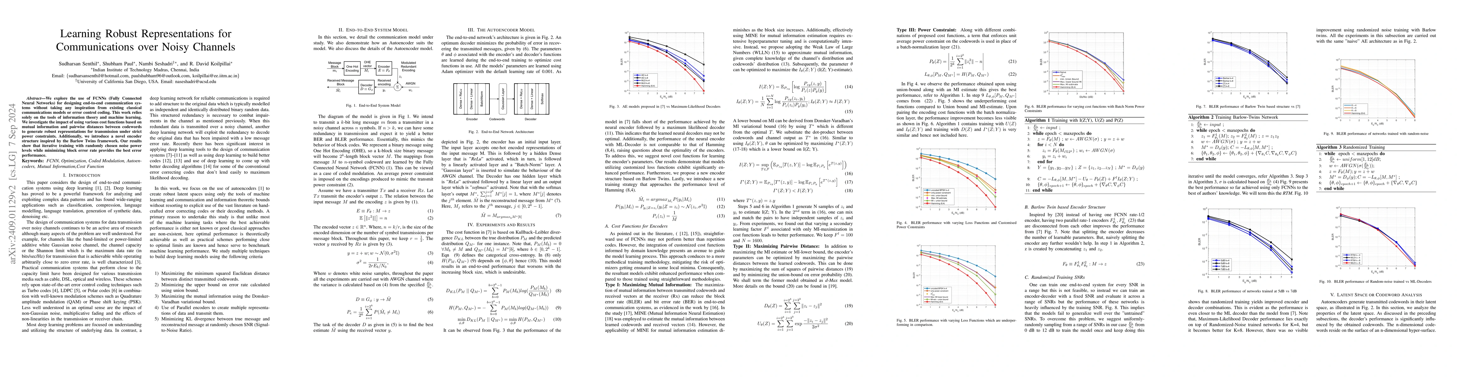 Thumbnail for Learning Robust Representations for Communications over Noisy Channels
