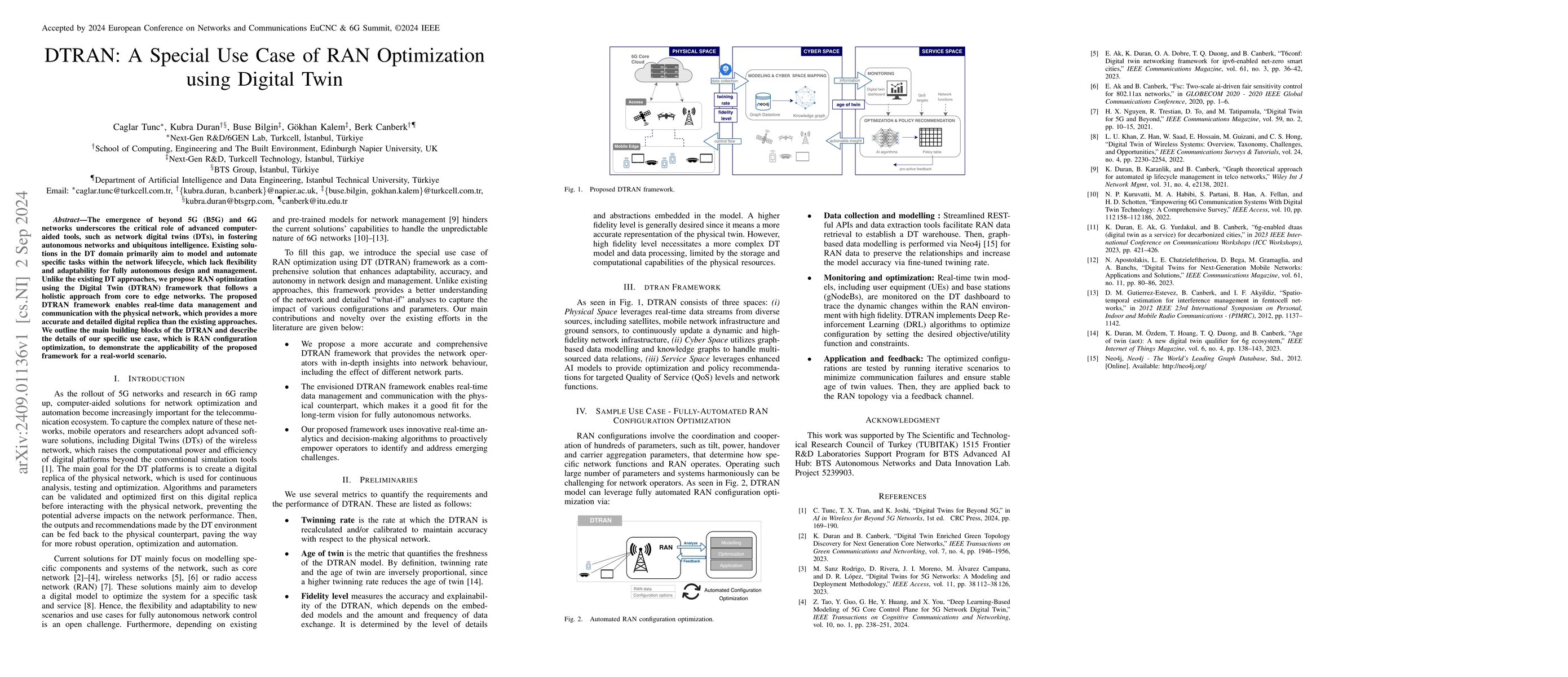 Thumbnail for DTRAN: A Special Use Case of RAN Optimization using Digital Twin