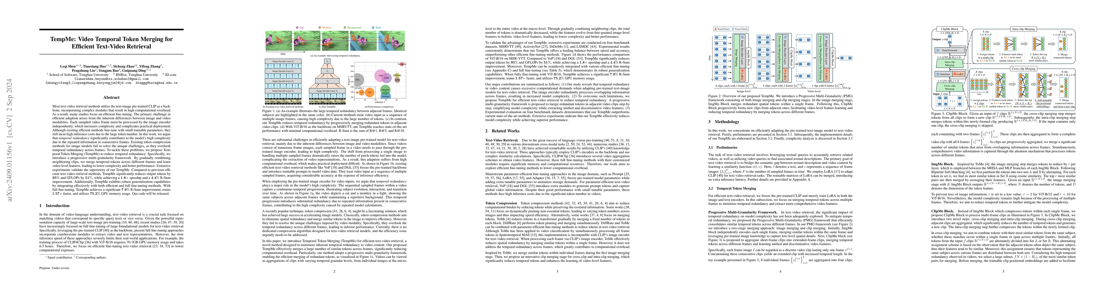 Thumbnail for TempMe: Video Temporal Token Merging for Efficient Text-Video Retrieval