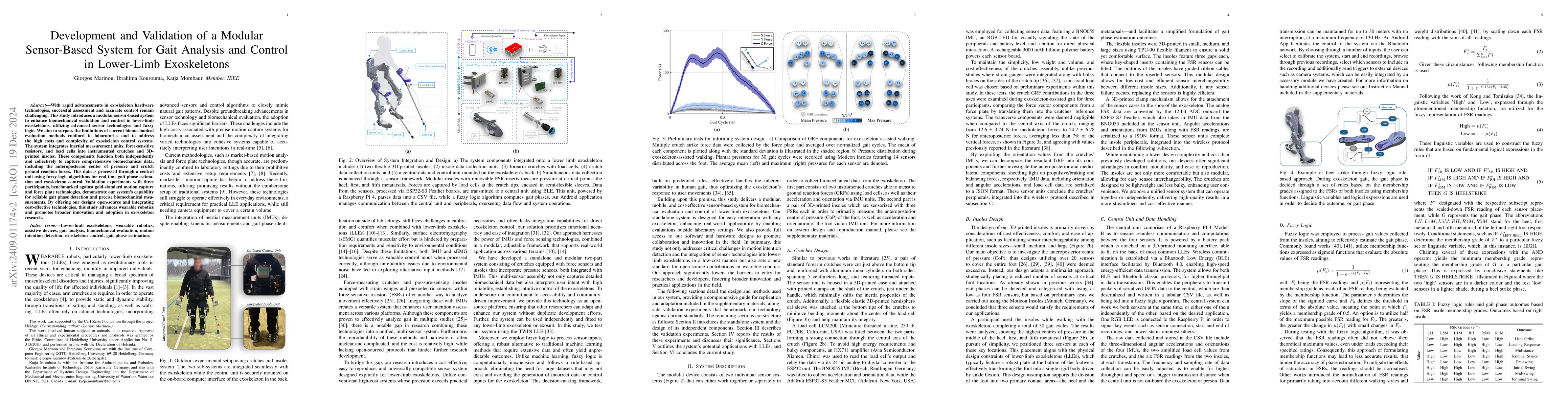Thumbnail for Development and Validation of a Modular Sensor-Based System for Gait
  Analysis and Control in Lower-Limb Exoskeletons