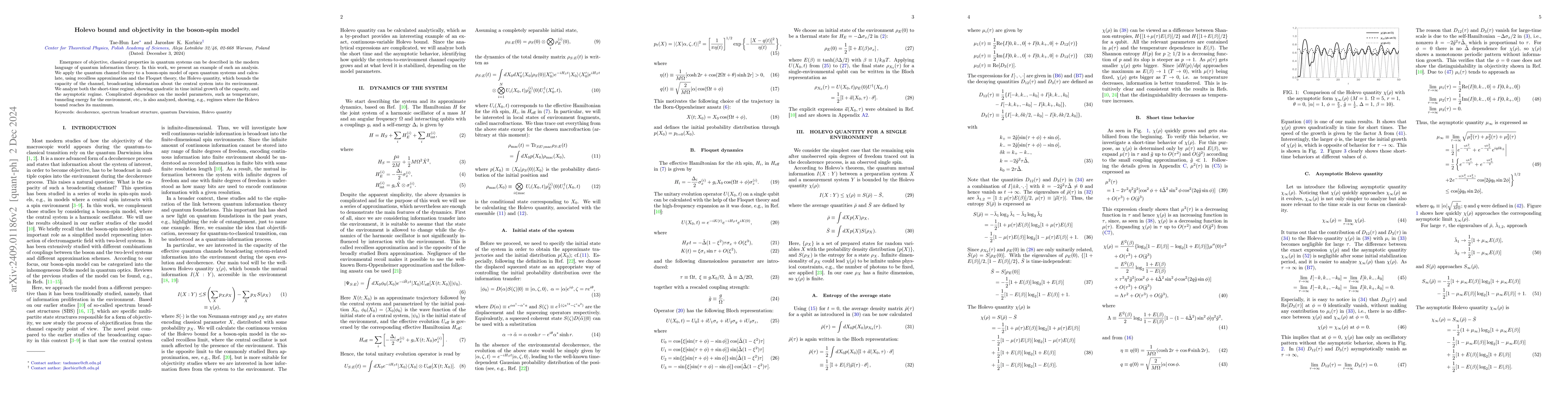 Thumbnail for Holevo bound and objectivity in the boson-spin model
