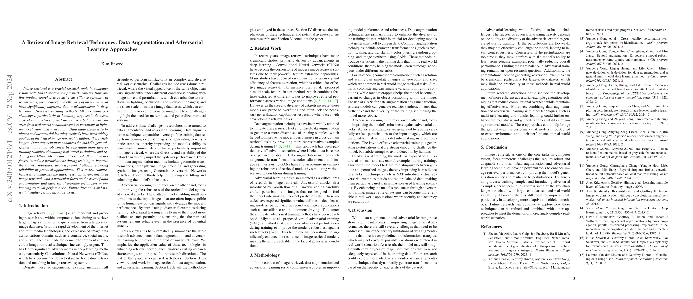 Thumbnail for A Review of Image Retrieval Techniques: Data Augmentation and
  Adversarial Learning Approaches